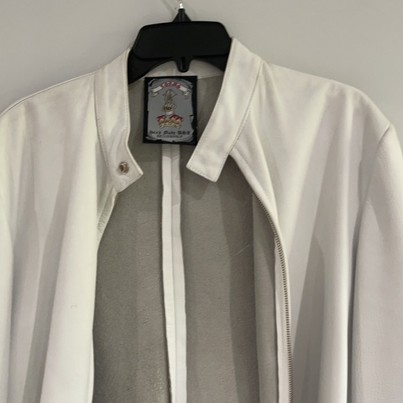 Sick white leather jacket by Lords - Picture 2 of 6